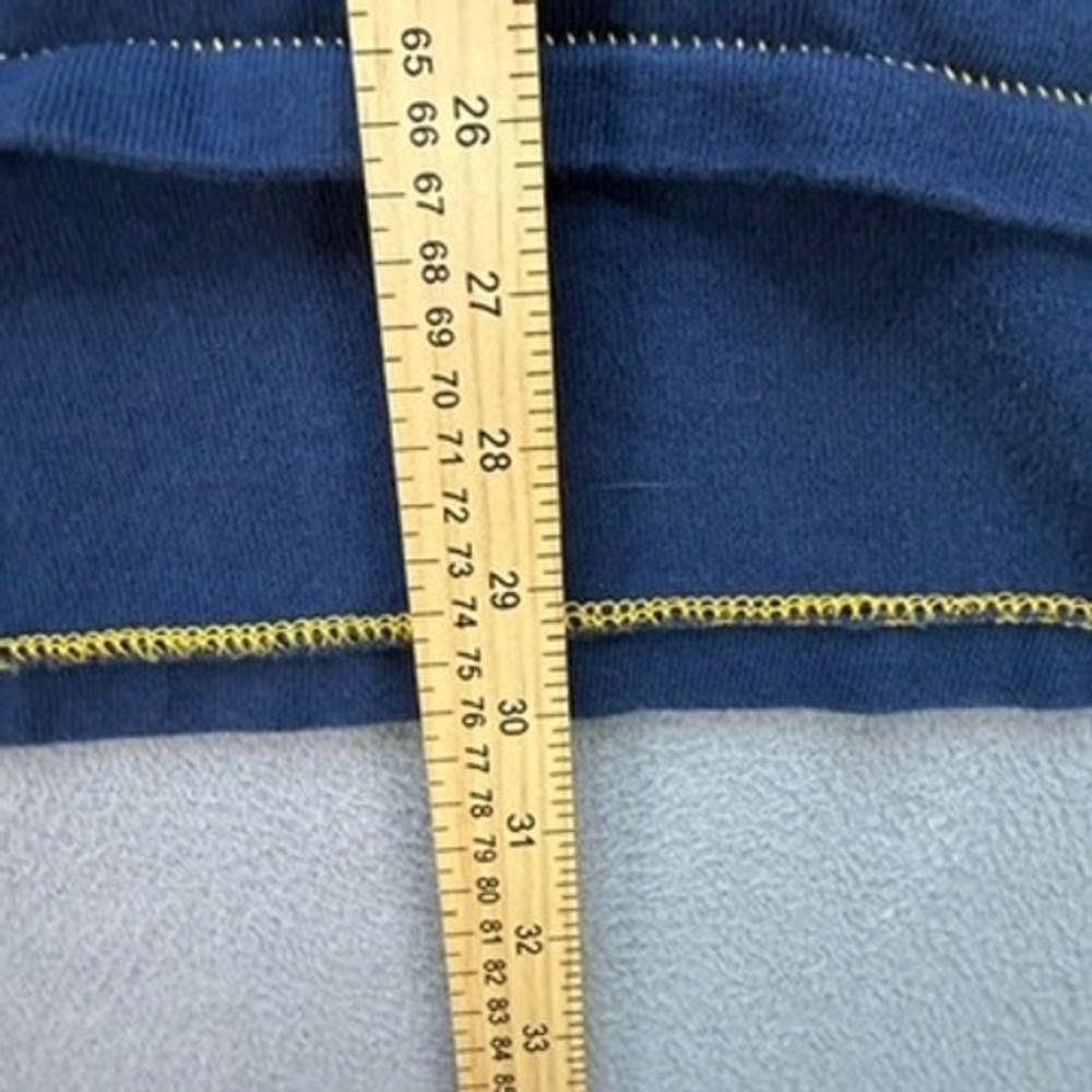 Trailer Vintage Fit Rugby Shirt Long Sleeve XXL Yellow Navy Striped Elbow Patch - Picture 6 of 11